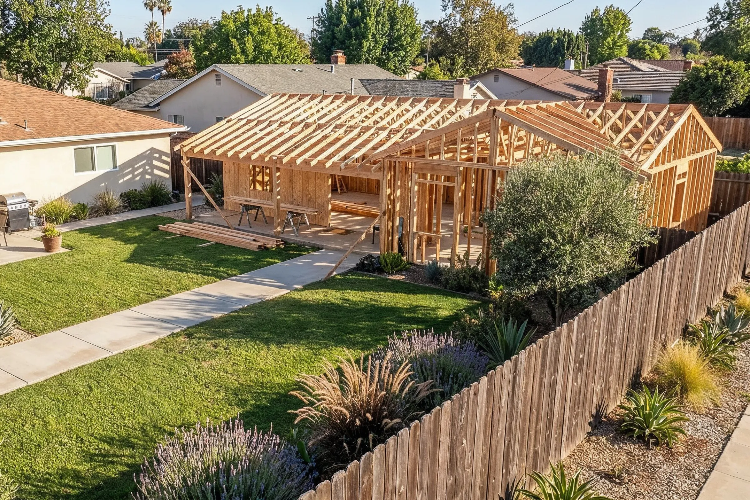 Newly built backyard ADU unit in Los Angeles with modern design and clean finishes